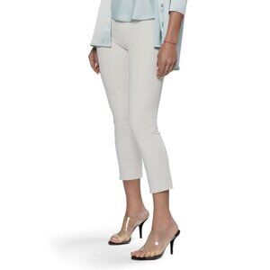 Chu Chu Loo Womens Khaki Pull On Cropped Pants Beige Tan Capri size 38 US 6 8